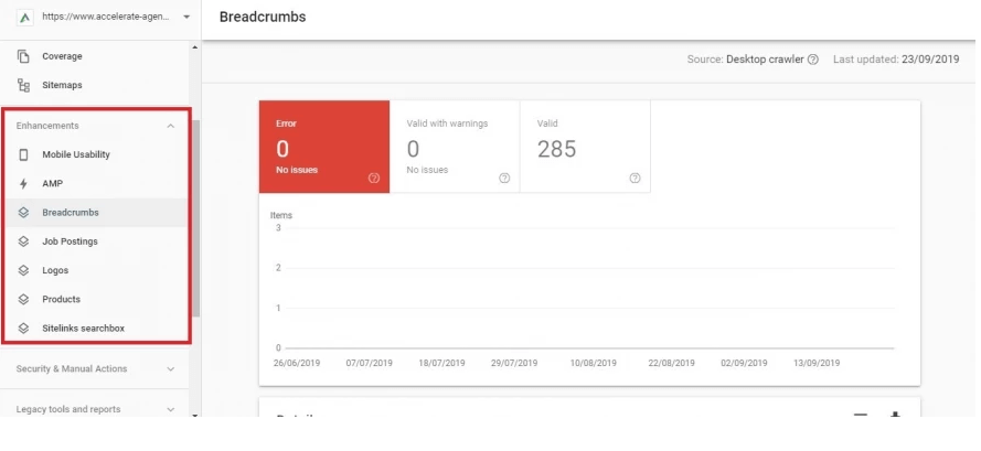 راهنمای google search console